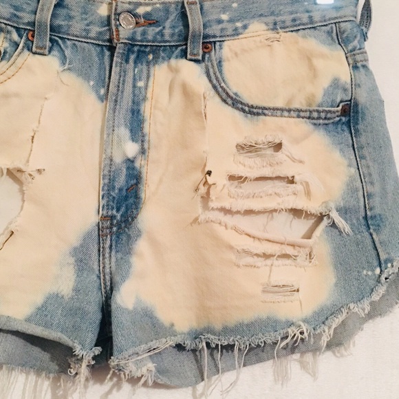 Levis 505 Regular Fit Destroy Denim Jeans 32 - Picture 4 of 8